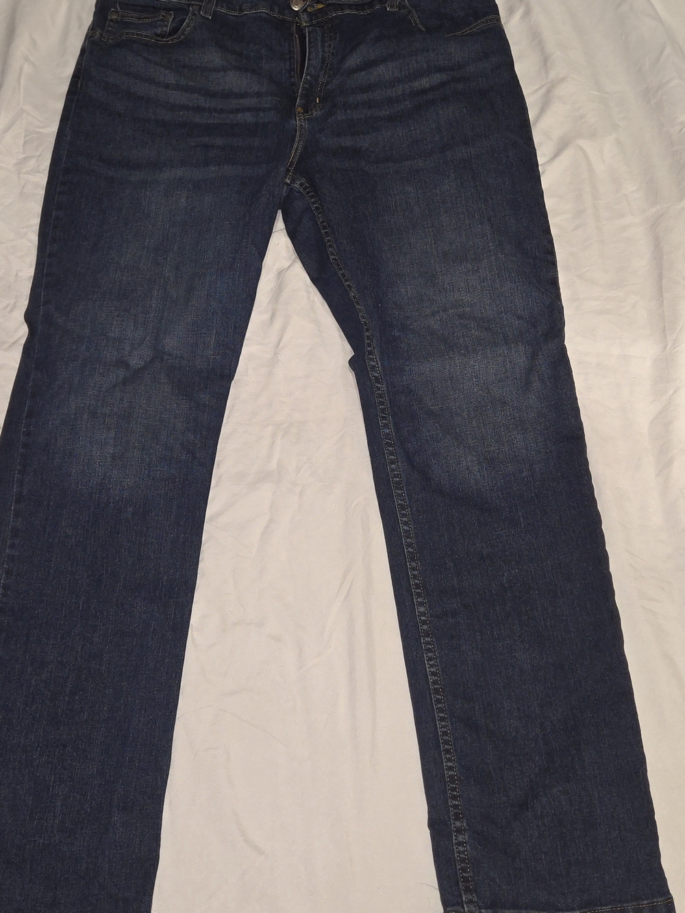 George Navy Denim Jeans with Gold Stitching